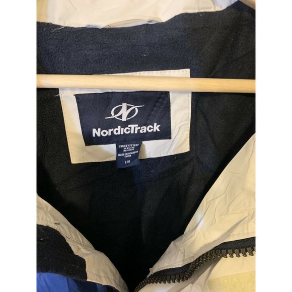 Nordictrack Blue White Men’s Sz‎ L snowboarding jacket coat Nordic track - Picture 2 of 9